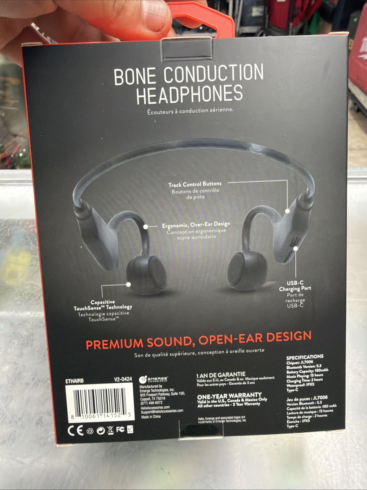 Helix AirWireless Bone Conduction Headphones-Open-EarTechnology