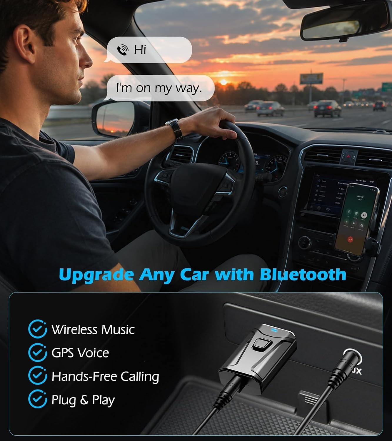 USB Bluetooth Adapter for Car & TV, 2 in 1 Bluetooth Transmitter Receiver, 3....