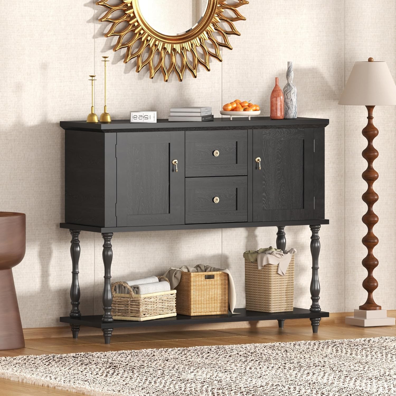 Entryway Console Table with Drawer Storage Shelf Door Buffet Sideboard Cabinet