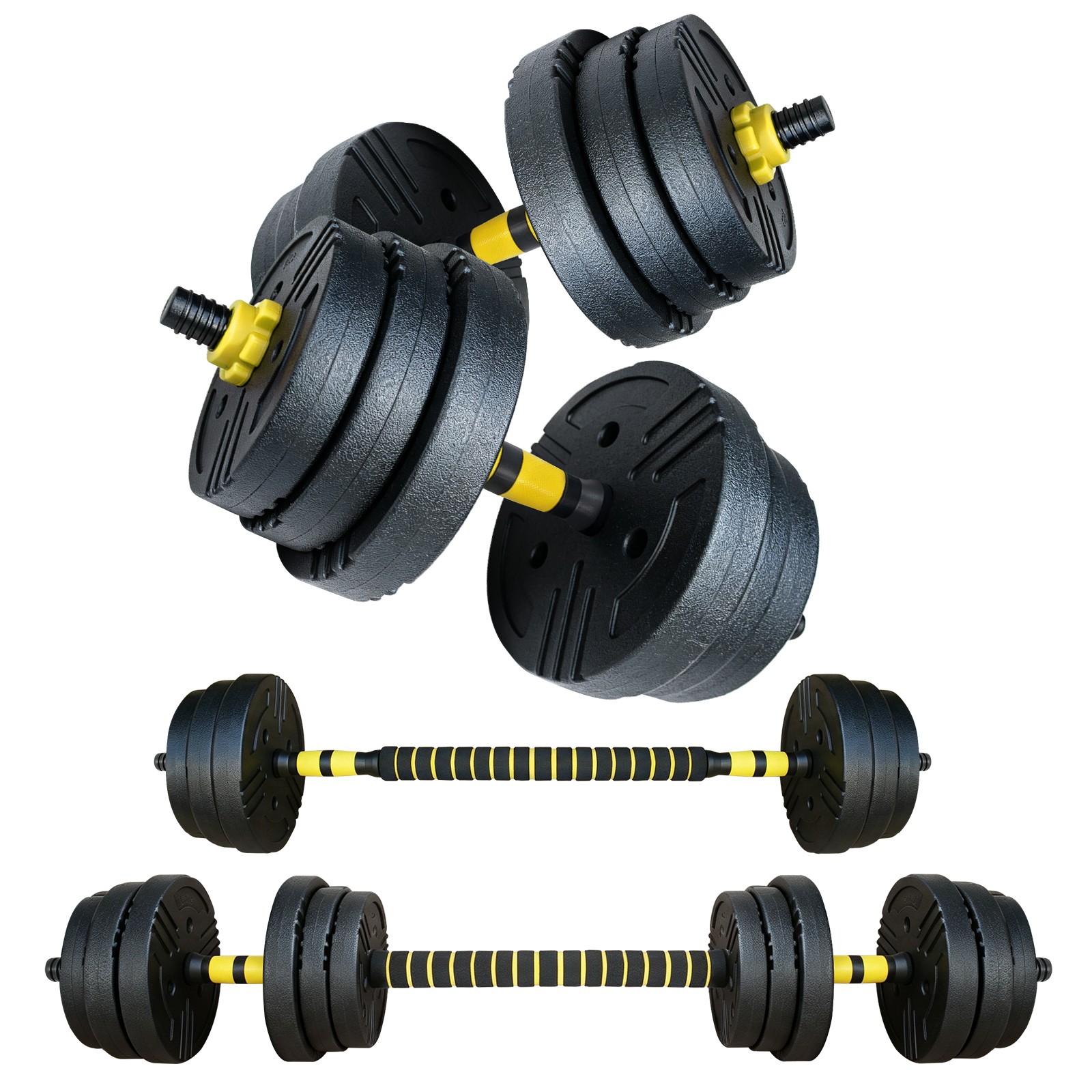 Adjustable Dumbbells 45 lbs Free Weight Set with Connector Multifunctional Set