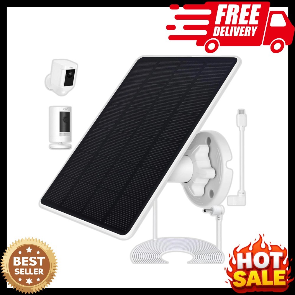 Ring Camera Solar Panel Compatible with Stick up Cam Battery Spotlight Plus