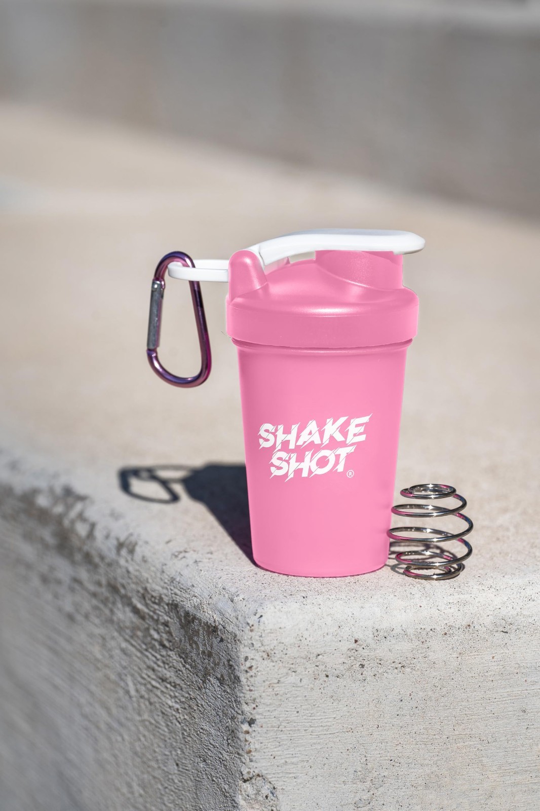 Pink 4oz Mini Shaker Bottle for Pre Workout & Creatine | Clip & Shaker Ball Incl