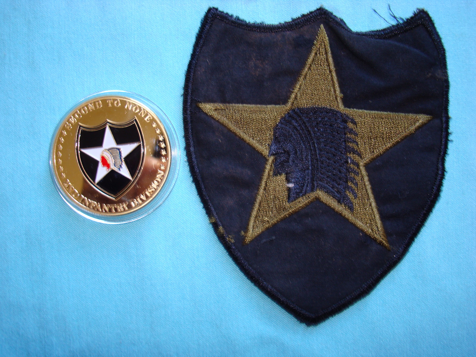 US 2nd INFANTRY DIVISION CHALLENGE COIN + MATCHING EMBROIDERED PATCH