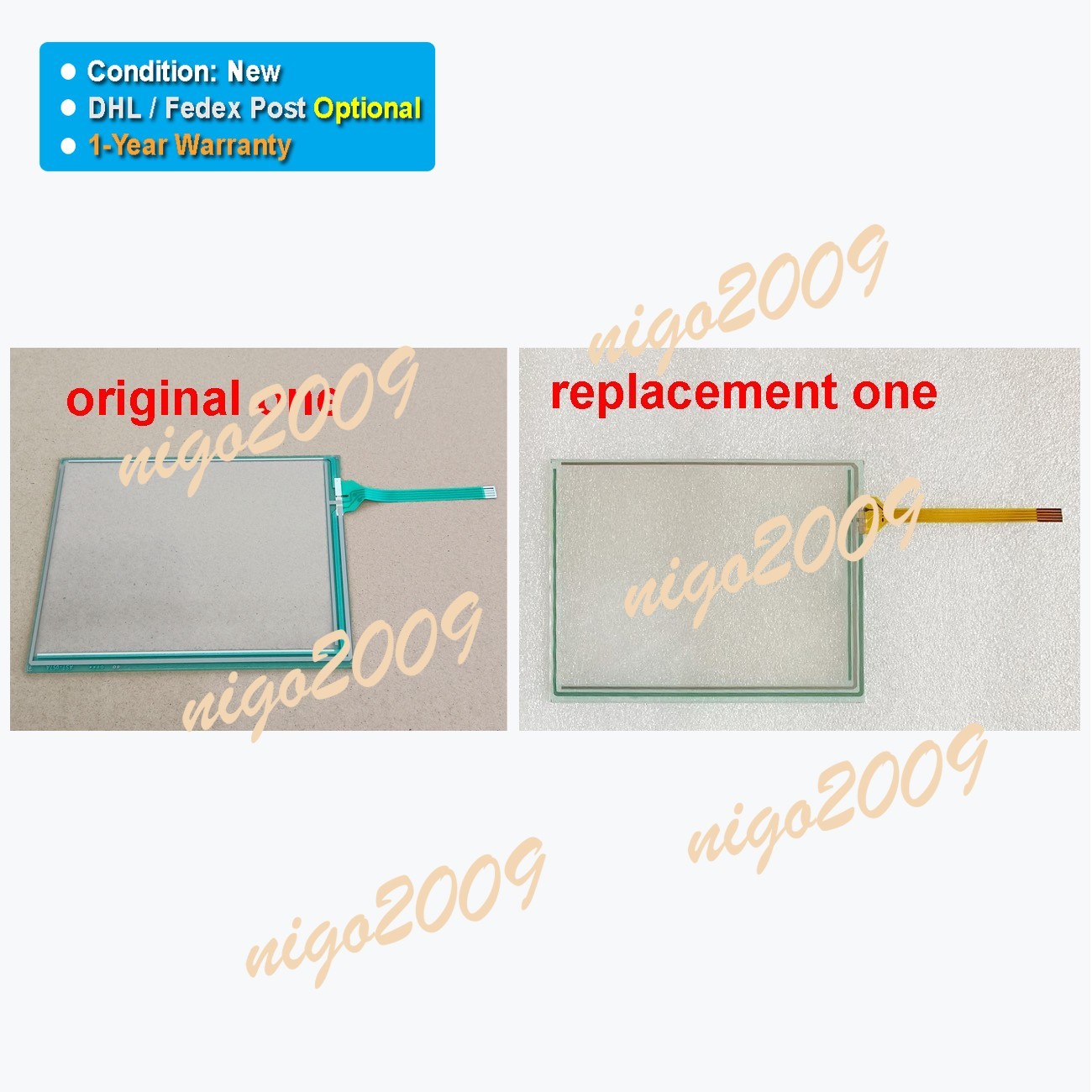 Original/ replacement Touch Screen Digitizer for DMC TP-3502S1F0 1-Year Warranty