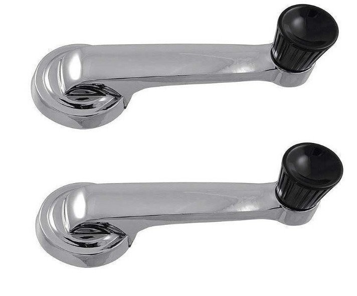 Window Crank Handle With Black Knob Set For 1961-1966 For F100 F250 F350 Trucks