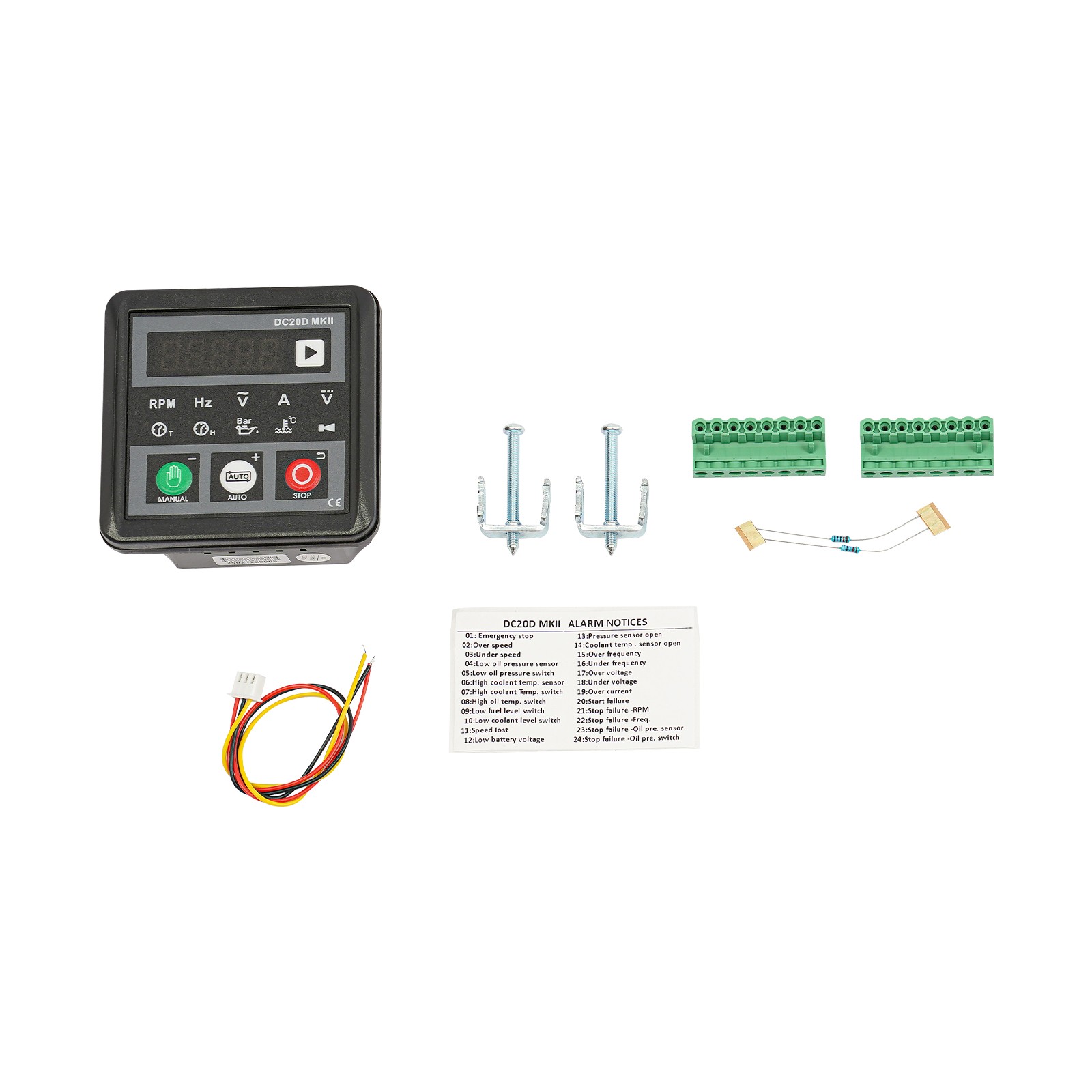 Dc20d Mkii Genset Controller Generator Electronic Controller W/ Cable For Engine