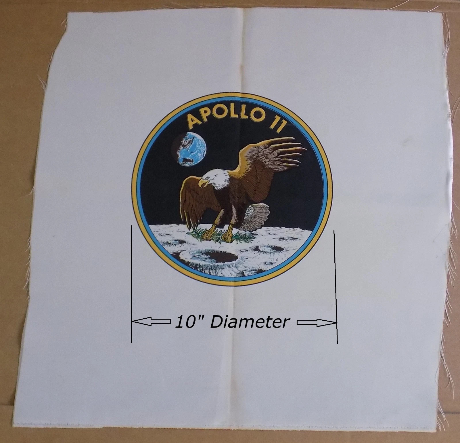 Apollo 11 Oversized Beta Cloth Patch Mission Emblem