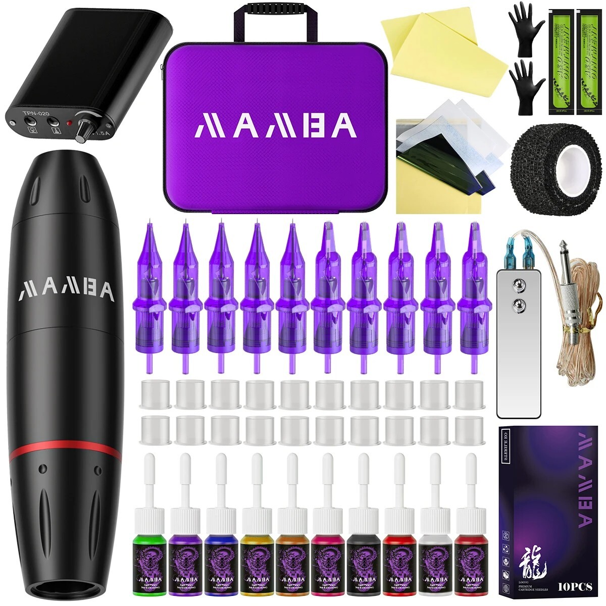 Professional Complete Tattoo Machine Kit with Rotary Pen For Permanent Makeup