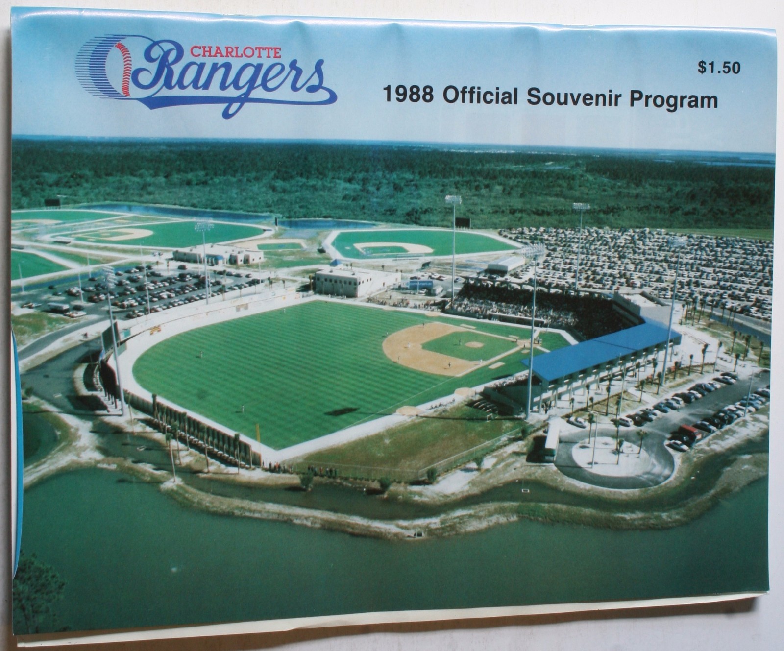 1988 Charlotte Rangers vs  Vero Beach Dodgers Program Sammy Sosa Juan Gonzalez
