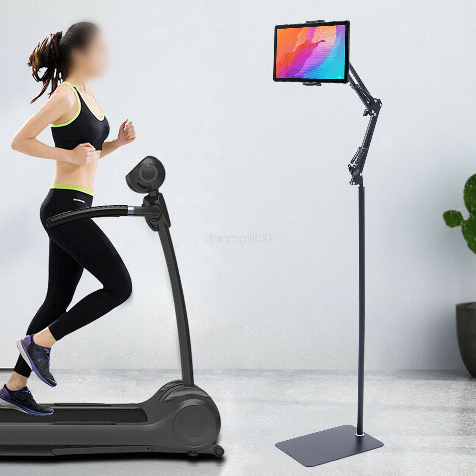 Universal 360�� Adjustable Tablet Holder Floor Stand Clamp for Phone iPad
