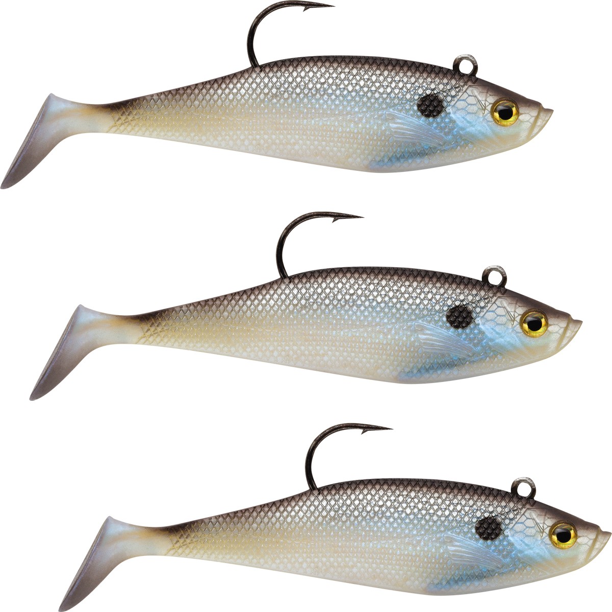 Storm WildEye Swim Shad 3-inch Fishing Lures (3-Pack) - Natural Shad