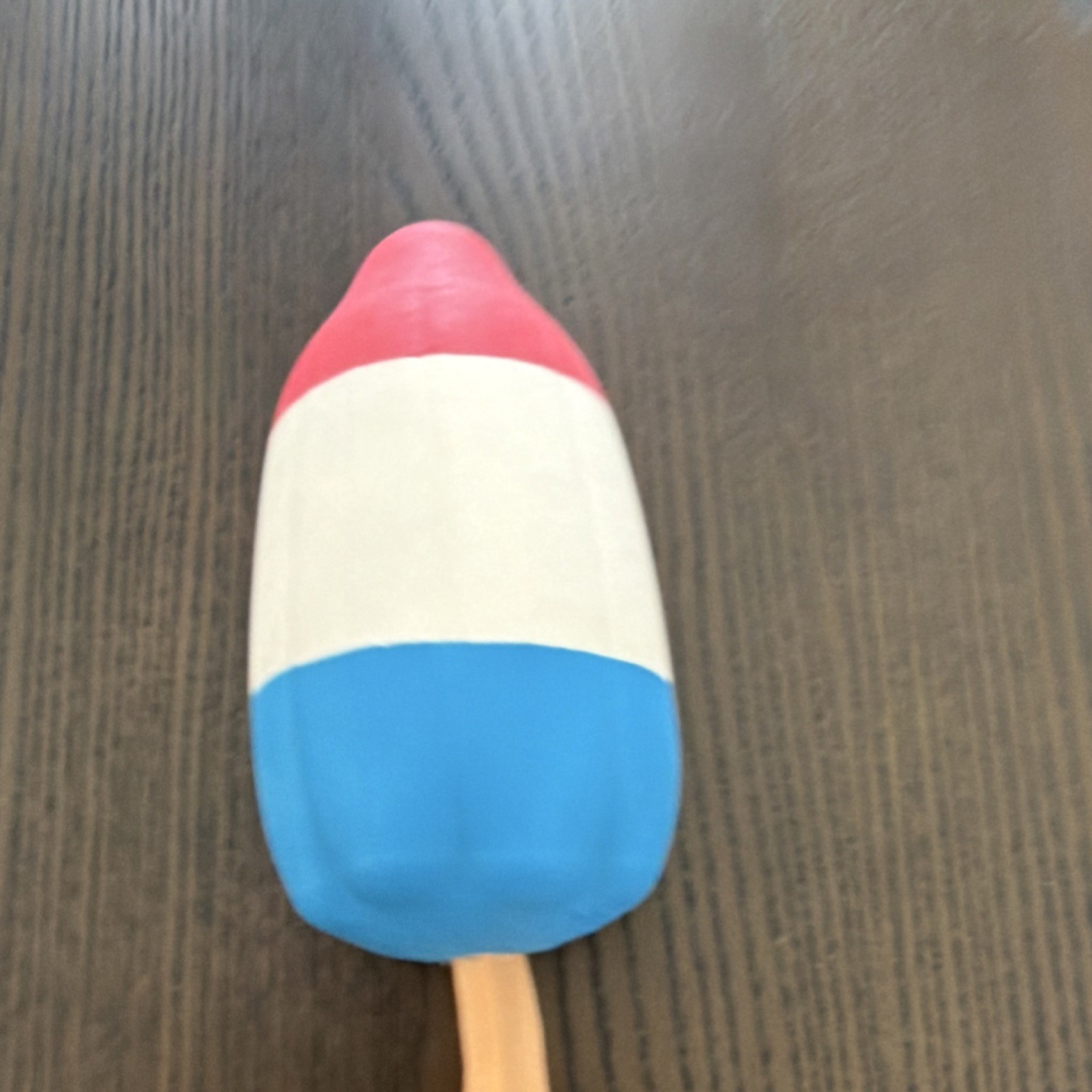 Keycraft Jumbo Squeeze Rocket Pop Squishy Tear-Resistant Red White Blue Beige