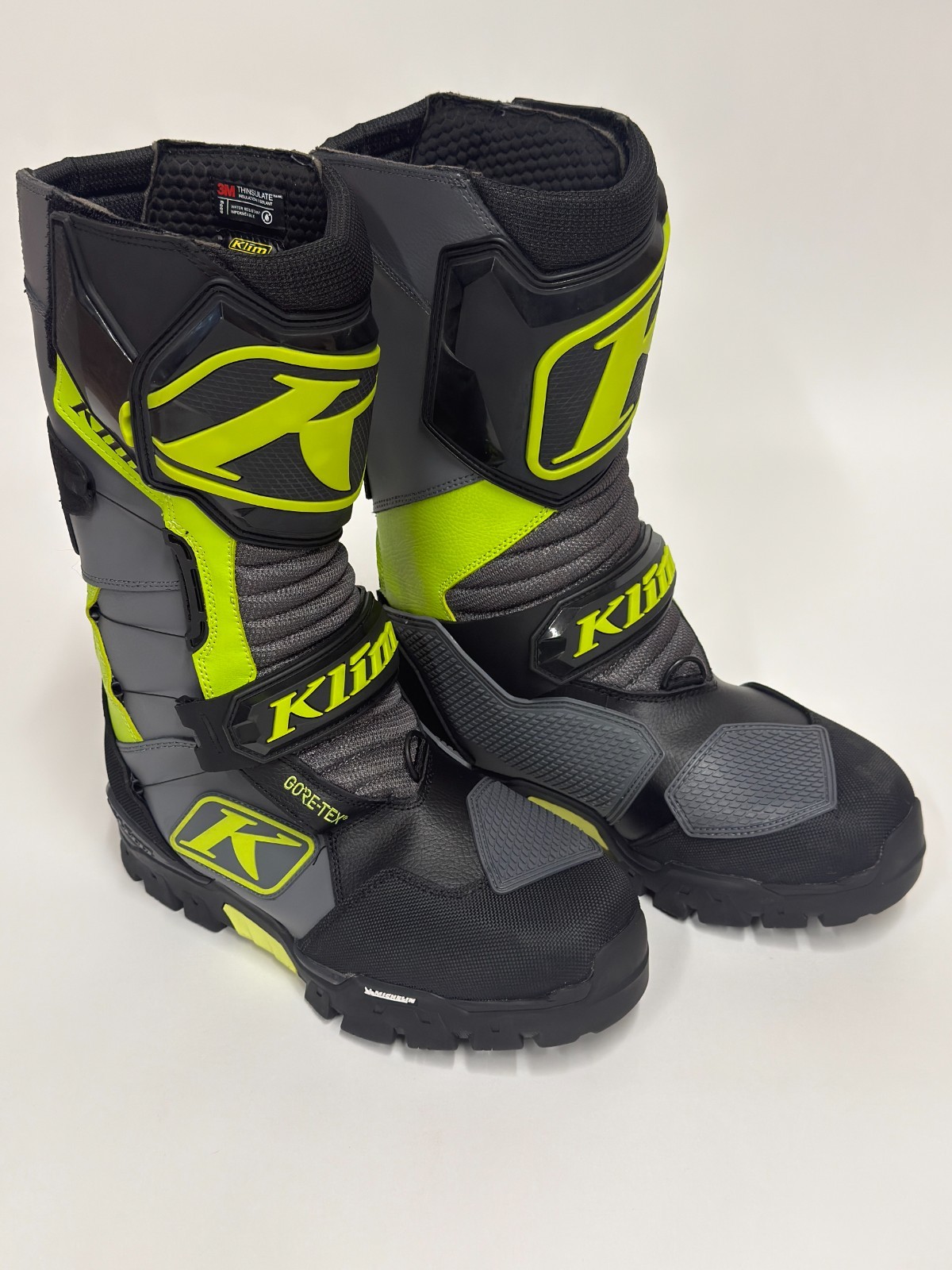 KLIM Havoc GTX BOA Snowbike Boots, Size 11 Castlerock Gray / Hi-Vis