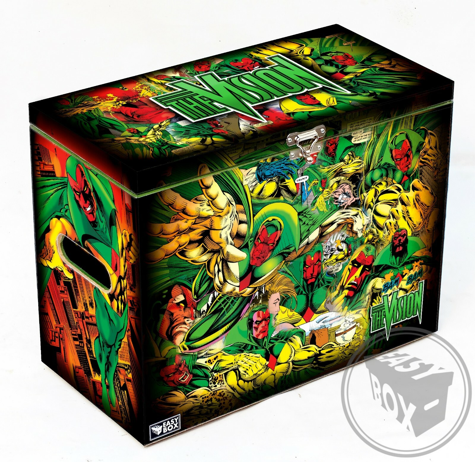 The Vision 90's - Large Comic Book Hard Storage Box Chest MDF