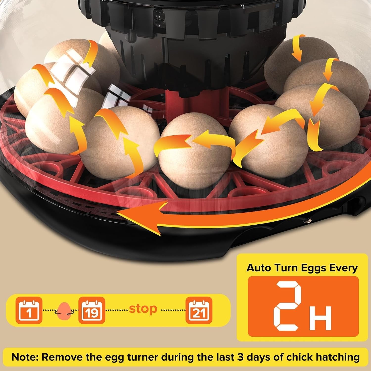 Incubator with Automatic Egg Turning and Humidity Control, Incubators for Hat...