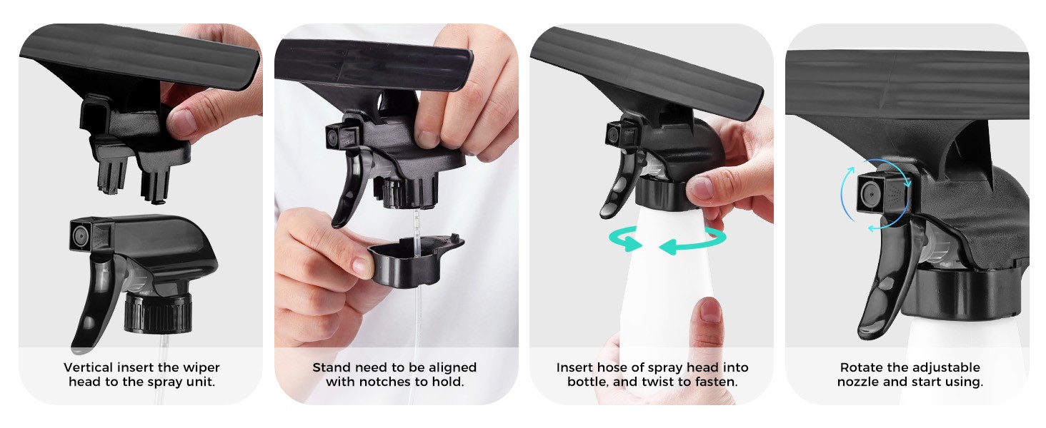 Electric Window Vacuum Squeegee 11", Vacuum Squeegee Cordless Cleaner Tool Set,