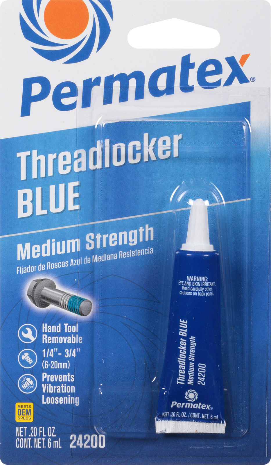 PERMATEX - Medium Strength Threadlocker Blue 6ml | 24200