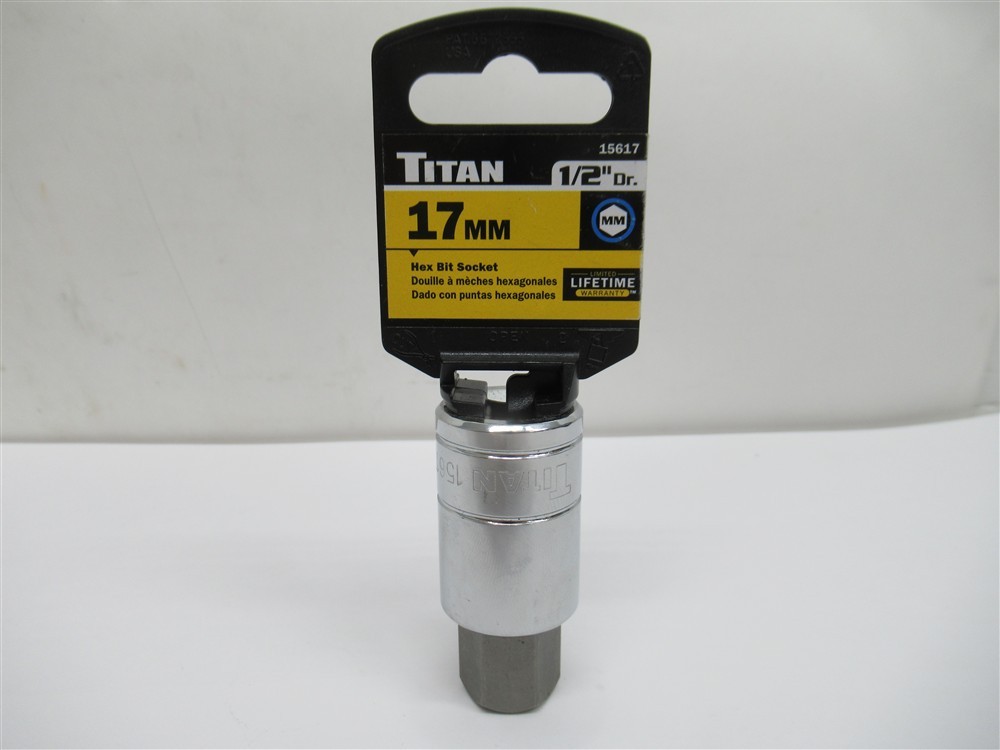 Titan 15617 1/2" Drive 17mm Hex Bit Socket
