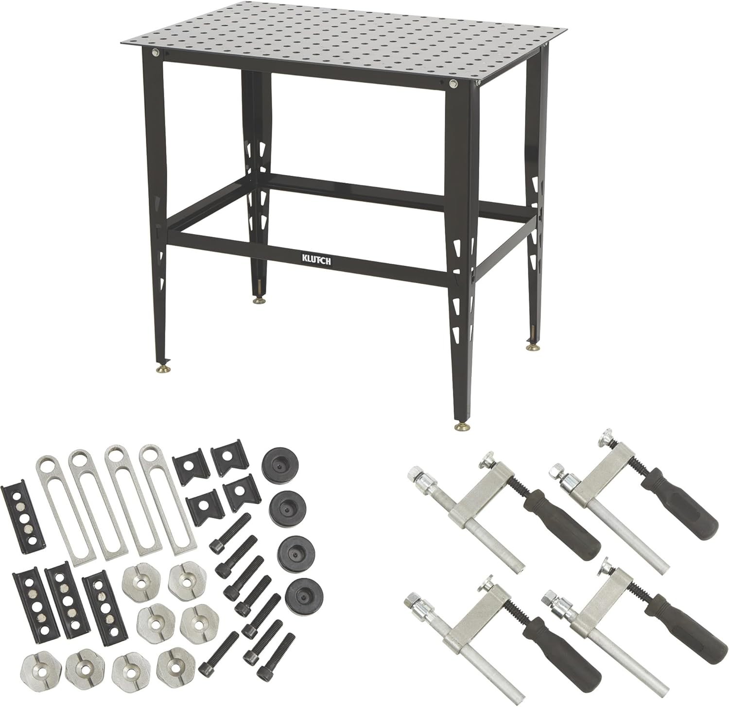 Steel Welding Table W/ 24-Piece Fit-Up Tool Kit 600 Lb Capacity 36 in. L x 24