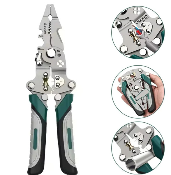 Multi-Function Wire Stripper Tester​​ 18 IN 1 Foldable Plier with Voltage Tester