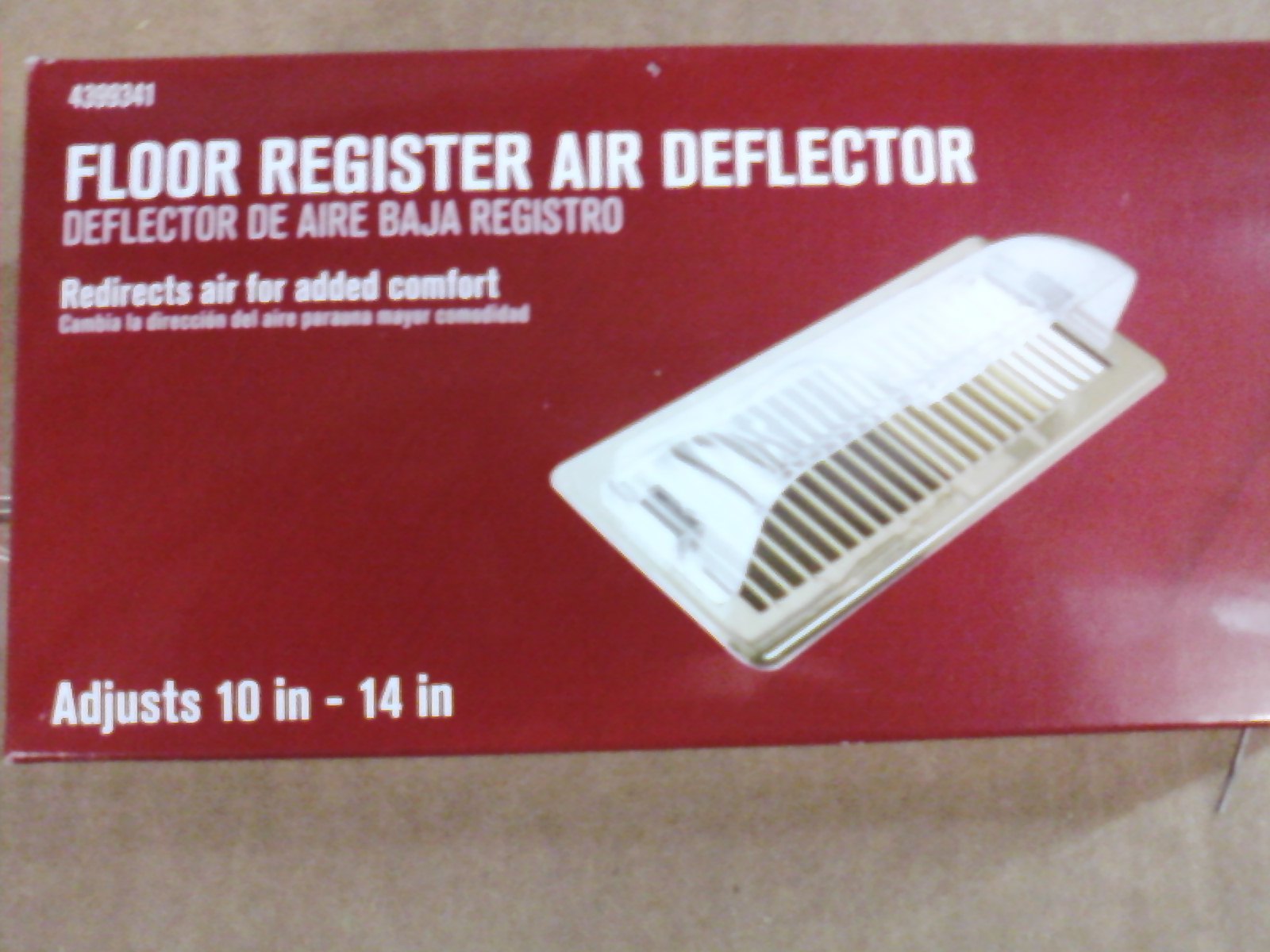 Air Deflector  10" to 14"   Clear plastic  NEW