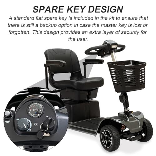 Pride Mobility Scooter Replacement Key Set Compatible with Go-Go Elite Traveller