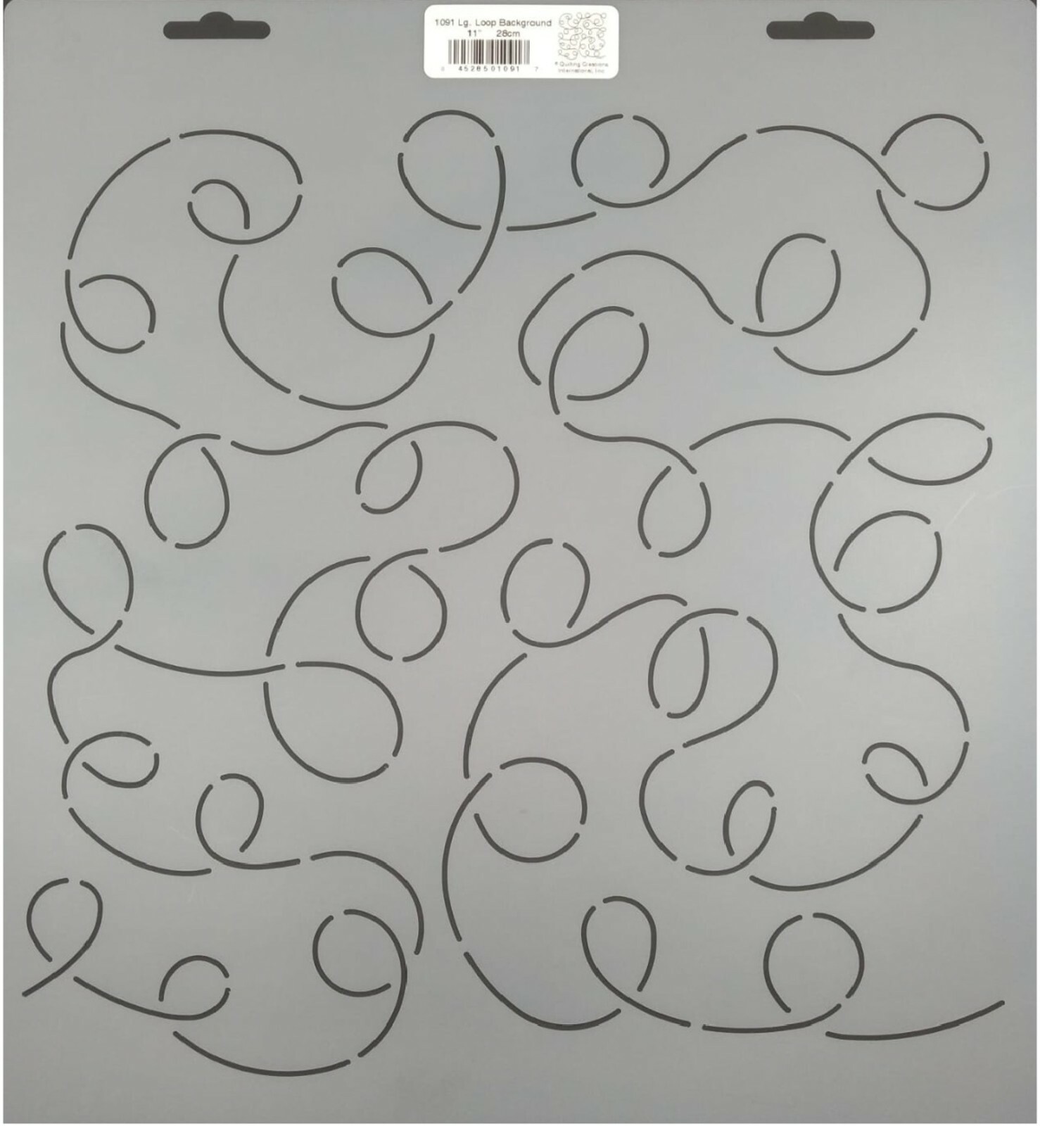 Continuous Line Quilting Stencil Large Loop Swirl Background 11" Quilt Template