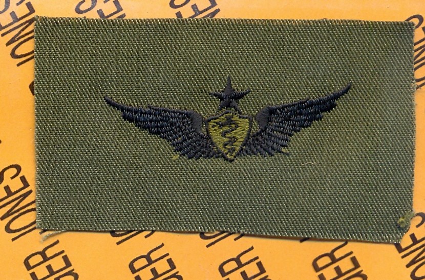 US Army Aviation Senior Flight Medic Surgeon OD Green BDU badge cloth patch