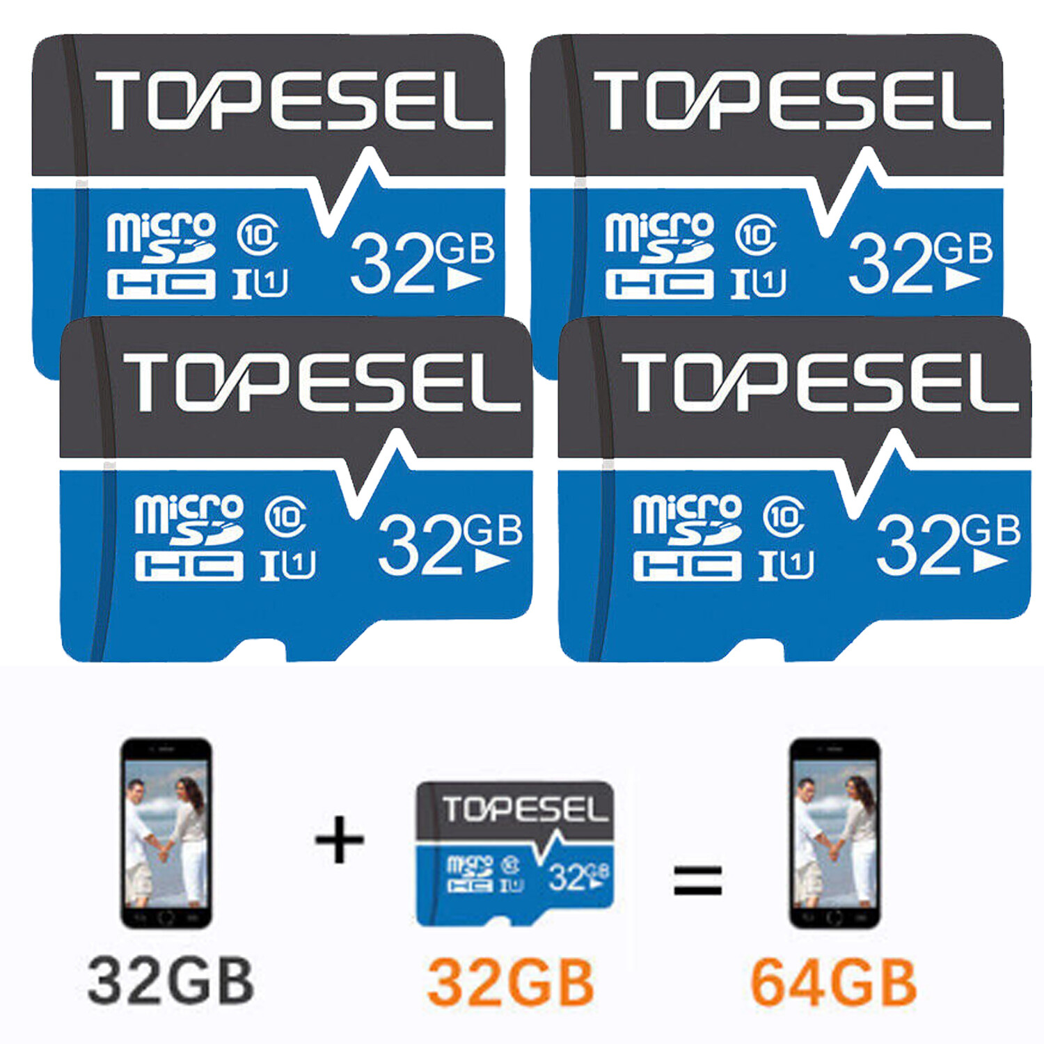 LOT 32GB Micro SD Card Memory Cards Micro SD Class 10 High Speed Flash TF Cards