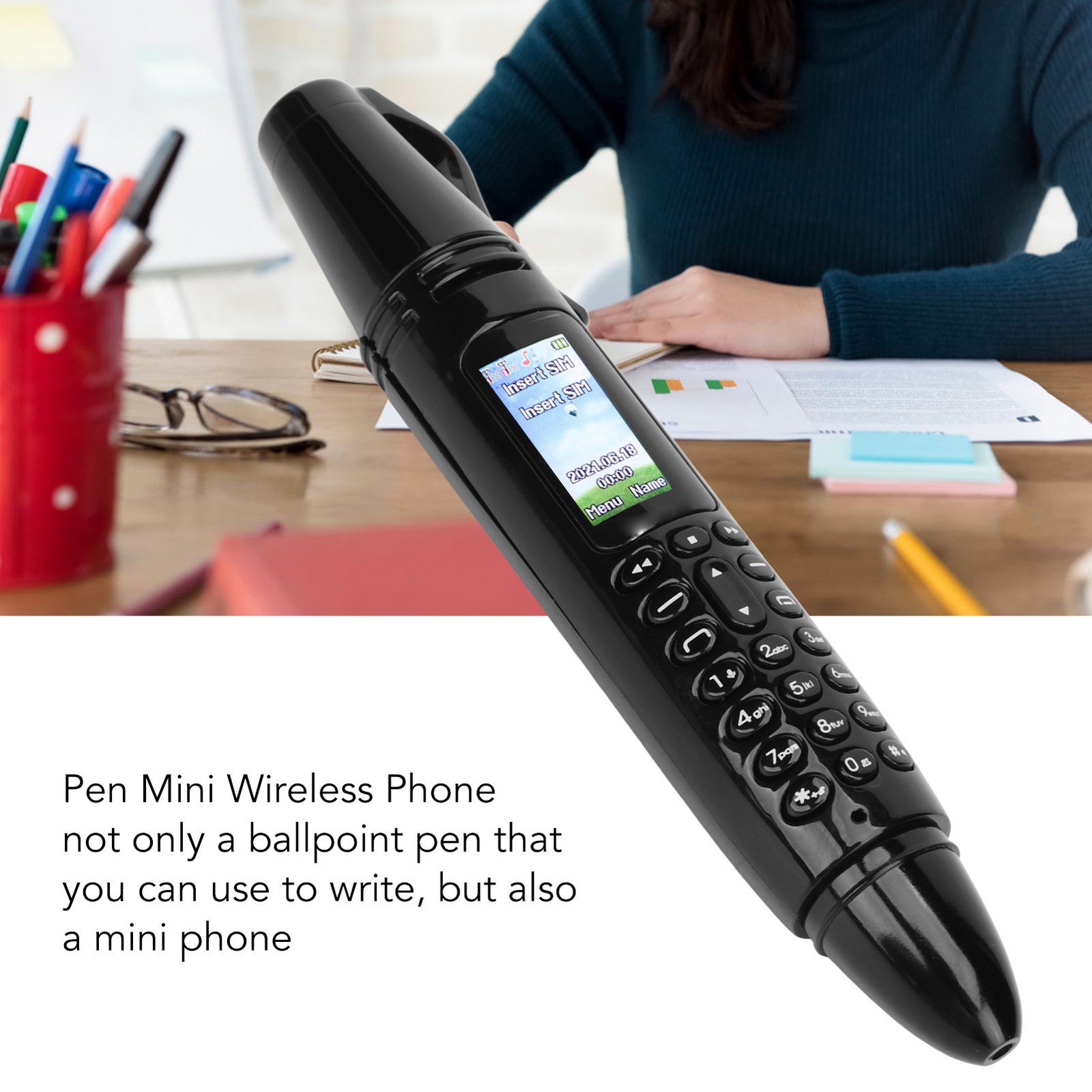 Pen Mini Cell Phone Dialer 0.96 Tiny Screen Mobile Phone Support GSM