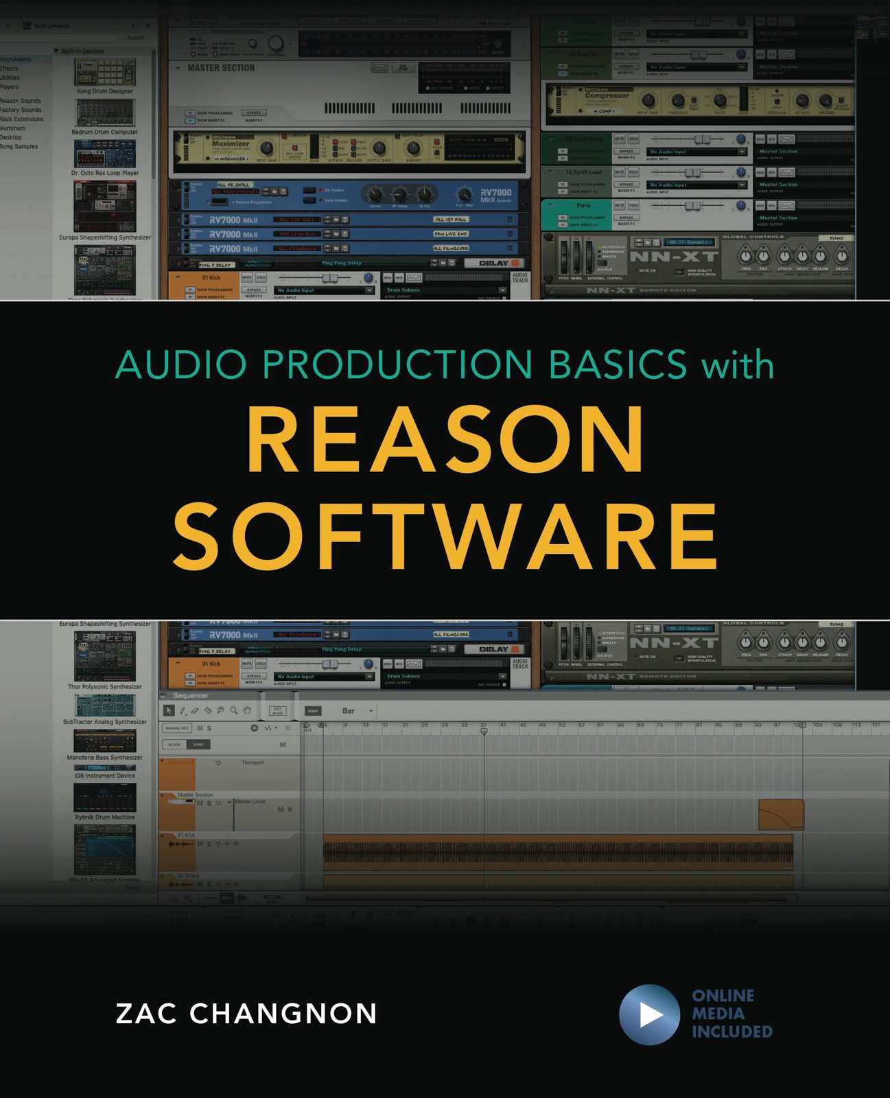 Audio Production Basics with Reason Learn Software Training Music Pro Guide Book