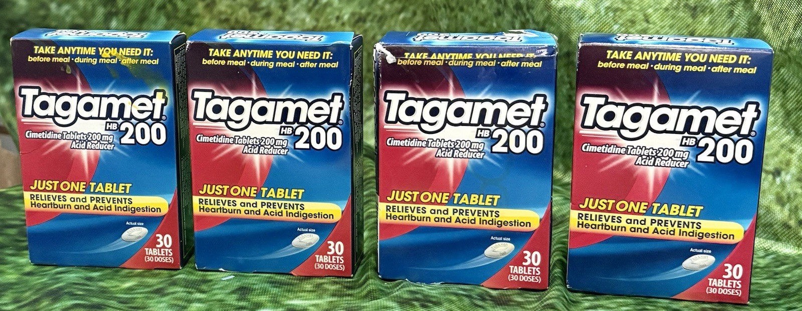 (4)Tagamet HB 200mg Cimetidine Acid Reducer Heartburn Relief 30Ct Tabs Ex 12/26+