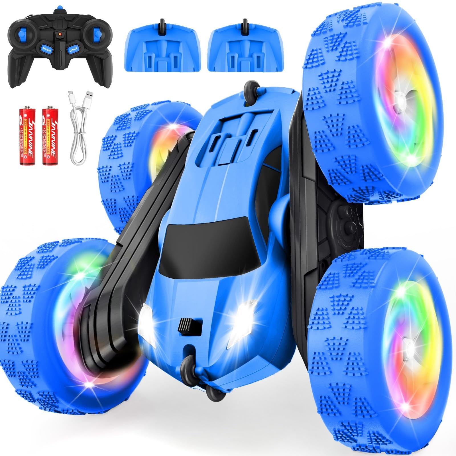 Remote Control Car, Outdoor Toys RC Cars for Kids Ages 6-12, 4WD Double Sided...
