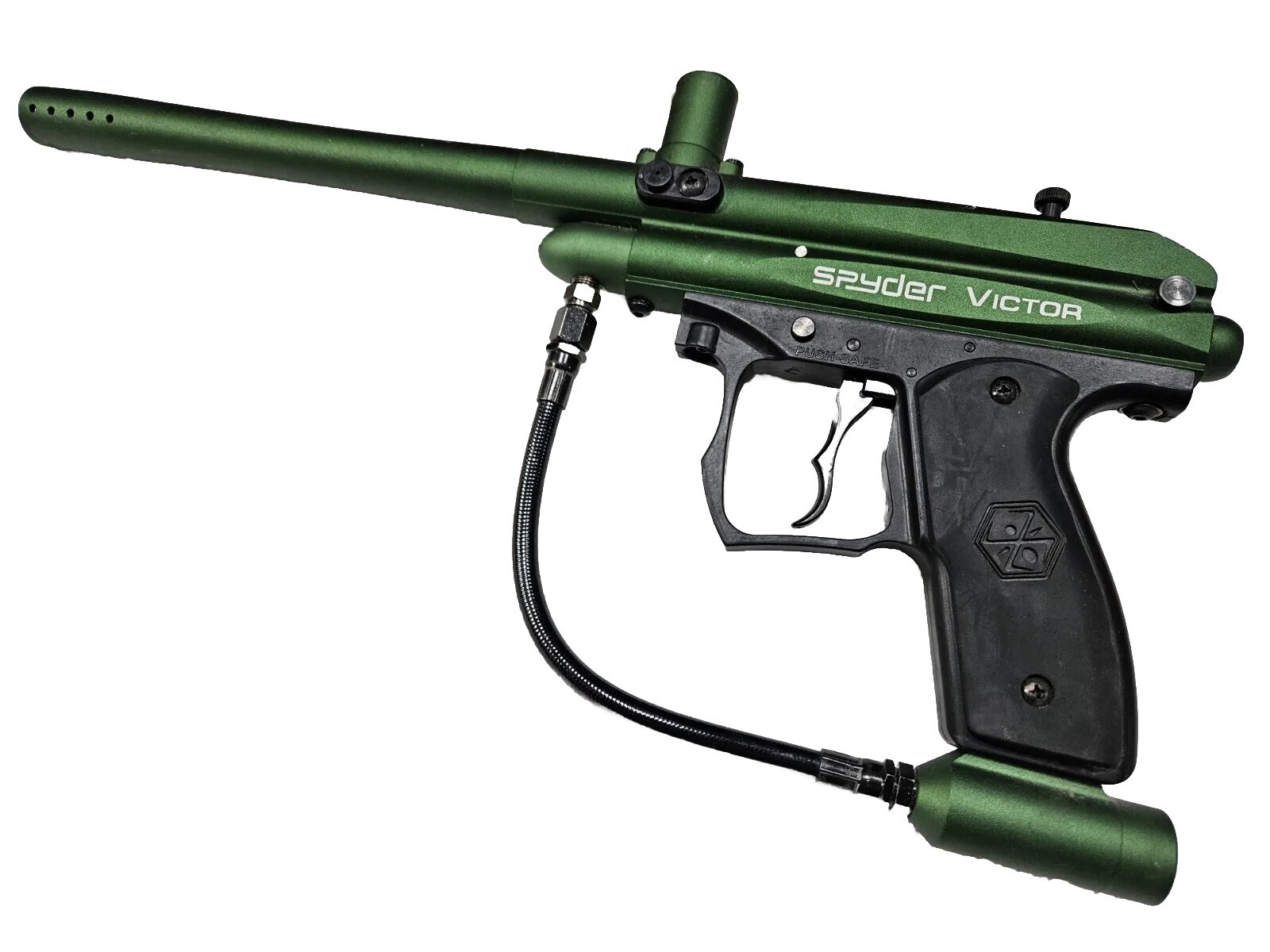 Forest Green Spyder Victor Paintball Gun & Barrel Vertical Feed Neck New Orings