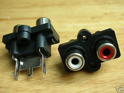 2pc Panel QUAD RCA Female Chassis Socket Connector,QS1s