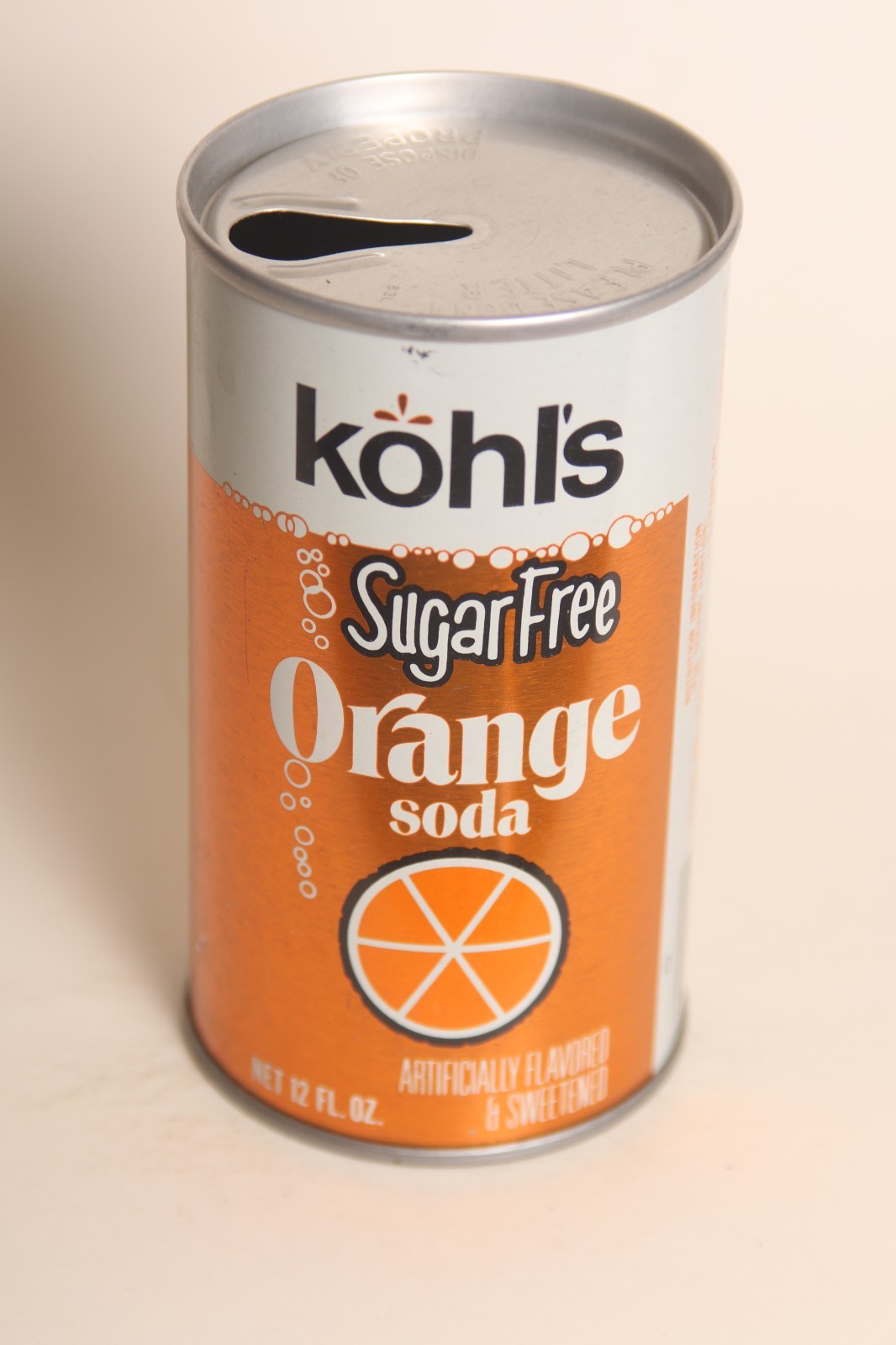 Kohl's Sugar Free Orange soda can
