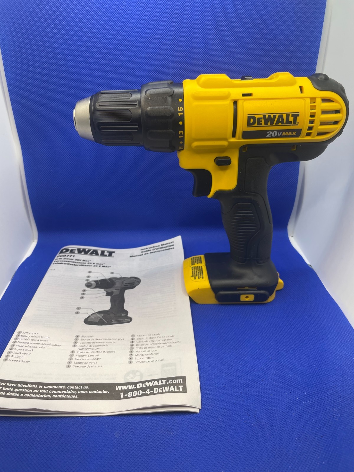 Dewalt Compact 20V Max Li-Ion 1/2-in Drill/Driver DCD771 (Tool Only)