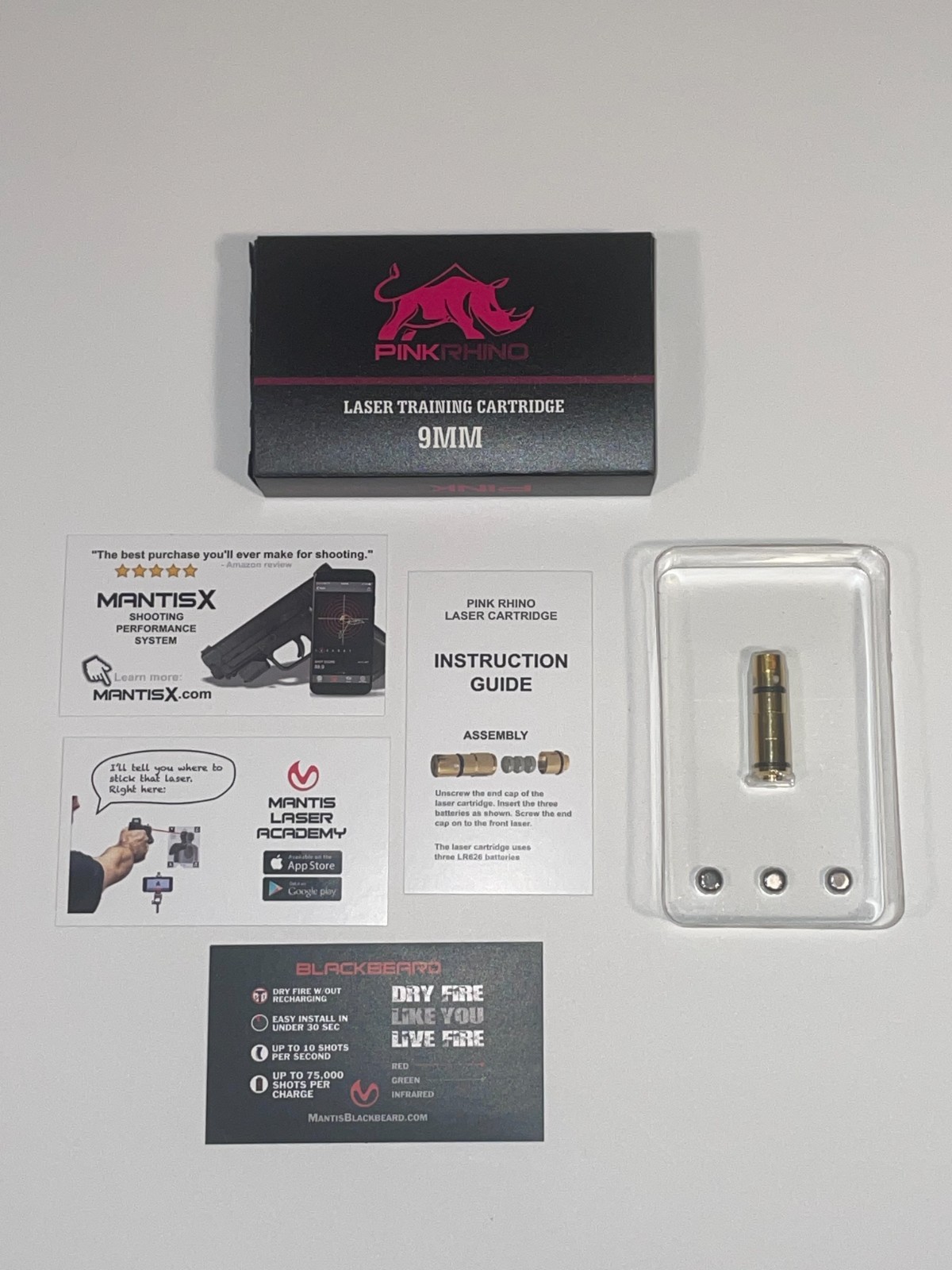Pink Rhino Laser Training Cartridge (9MM) by Mantis