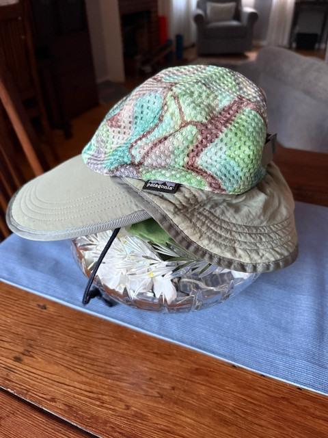 Vintage Men’s Patagonia Wide Brim Mesh Fishing Sun Hat Cap Large RARE Color