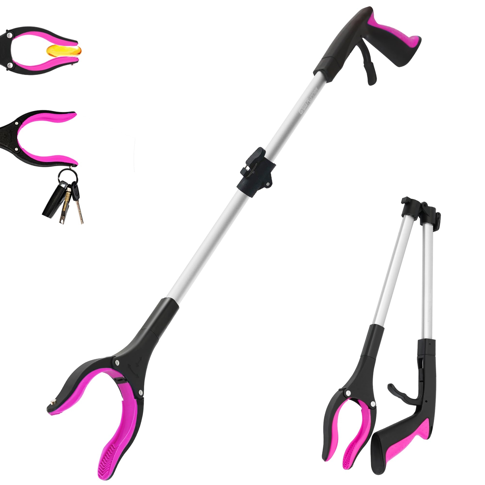 32 Inch Heavy Duty Grabber Reacher Tool Collapsible Wide Grip Trash Picker