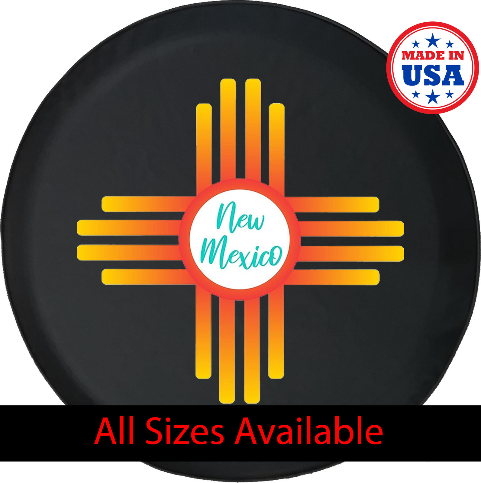 New Mexico Flag Spare Tire Cover