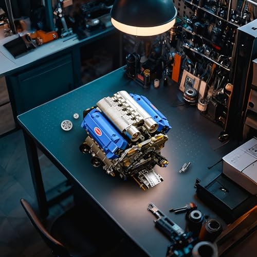 V8 Engine Model Kit That Runs, Motorized Engine Building Set for Adults,