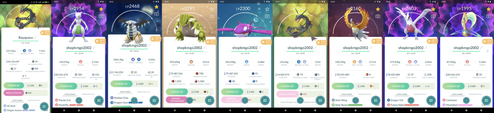 All Shiny Legendary 2019 -Guaranteed Lucky--Unregistered 1mill SD
