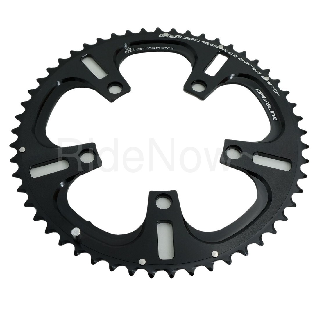 DriceLine Chainring 53T,BCD 110mm,Black,for 2x10 Speed crank CX/Road Bike