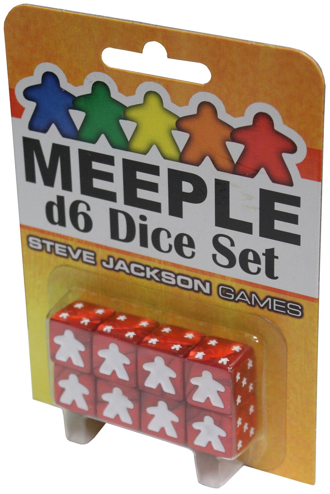 Meeple d6 Dice Set: Red | Eight d6 Dice