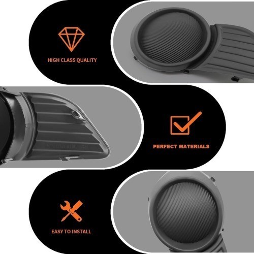 2Pcs Driver and Passenger Side Fog Light Covers Compatible with 2011-2017 Sienna