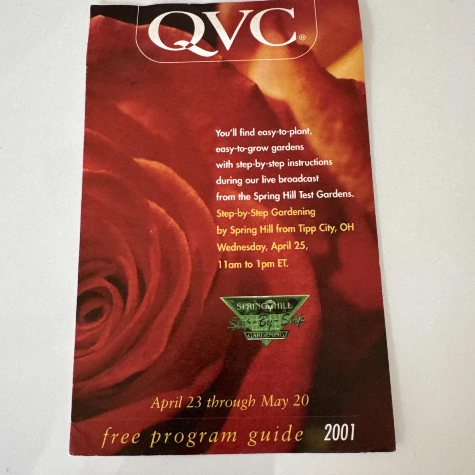 QVC Program - From April 23 through May 20, 2001