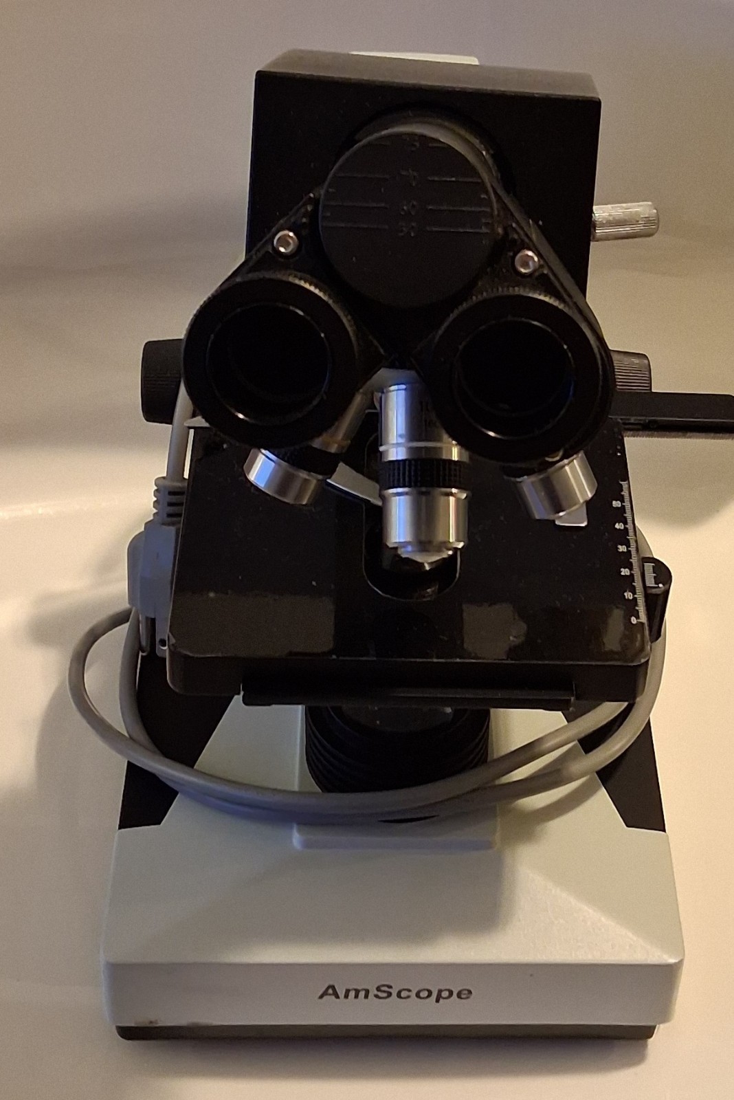 AmScope Binocular Upright Compound Microscope, Upright Binocular Viewer