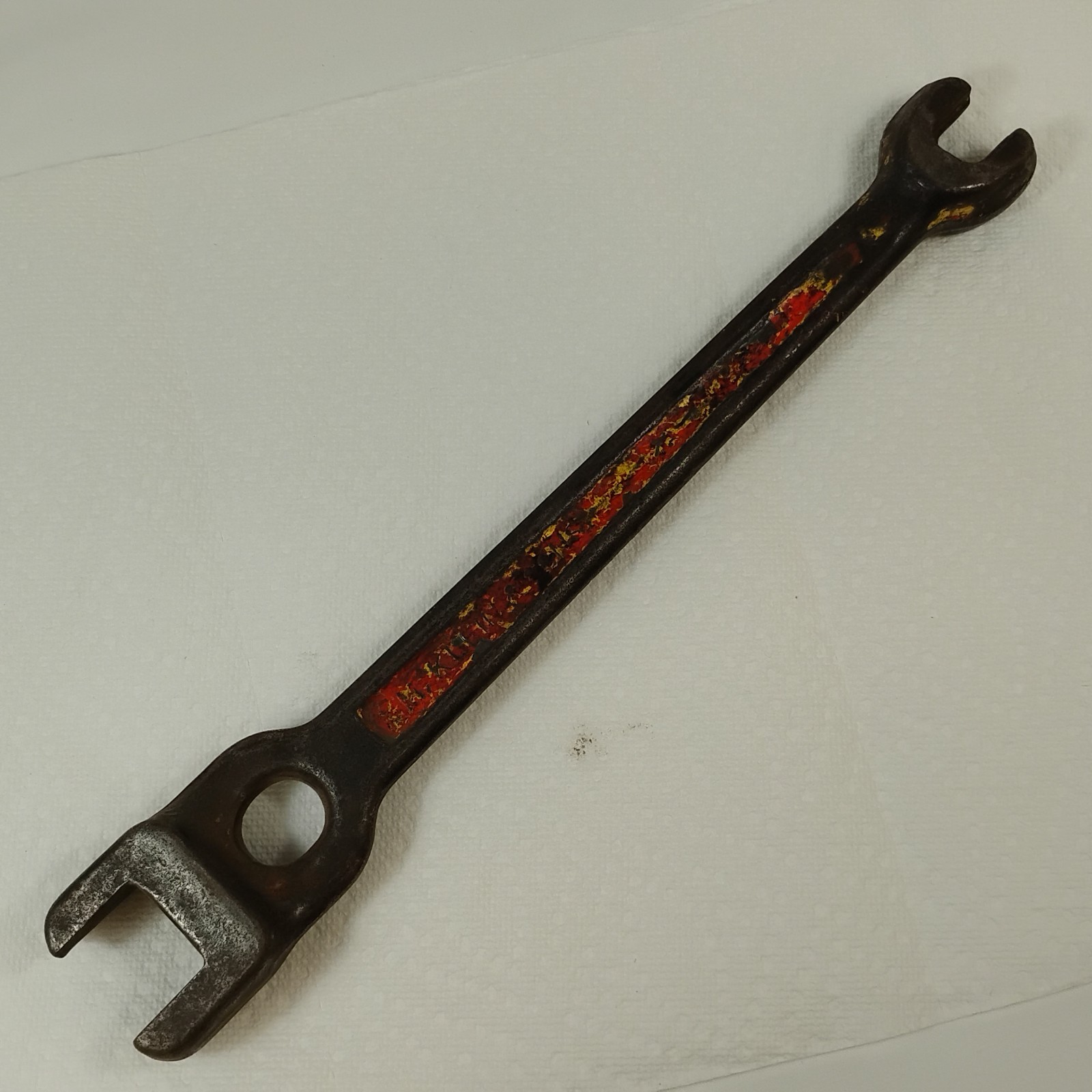 Klein Tools Lineman Vintage Wrench CAT 3146 USA 4 Way With Step Hole 13"