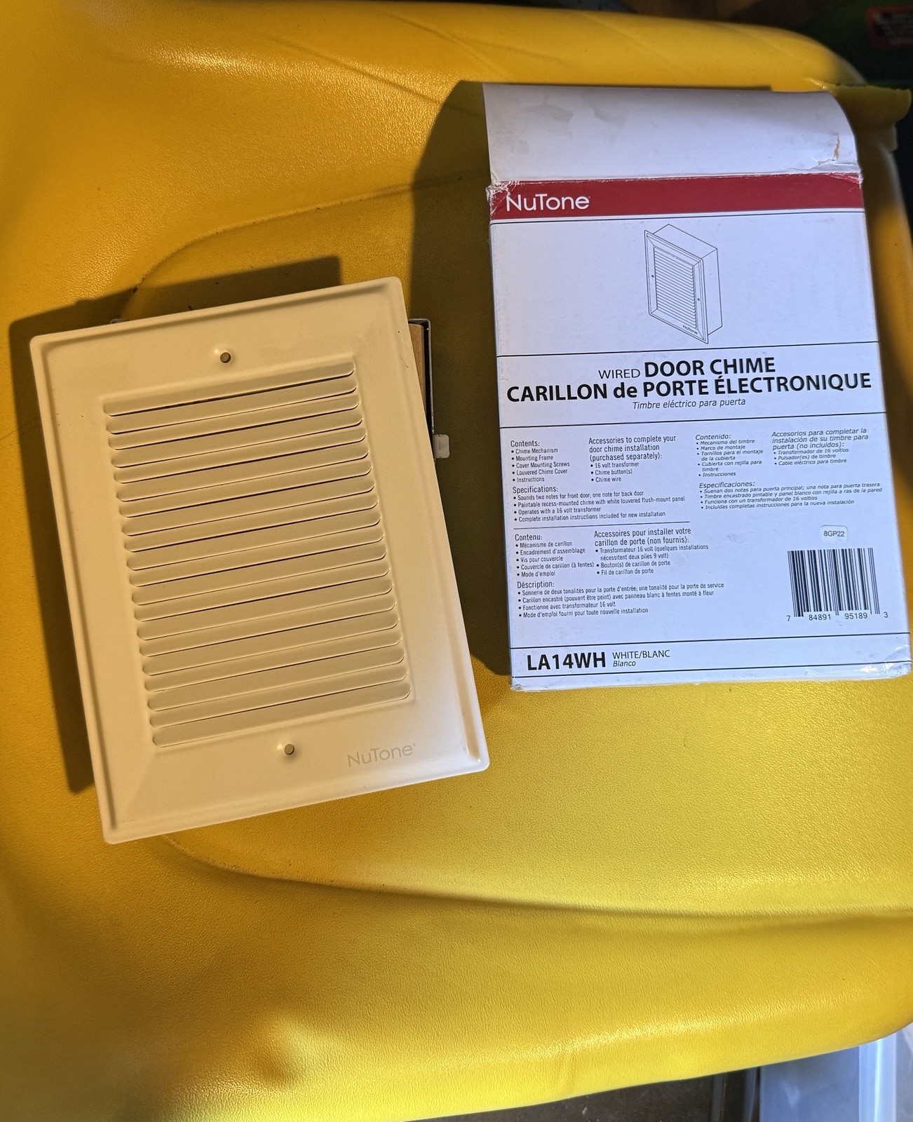 NuTone WIRED DOOR CHIME Model: LA14WH